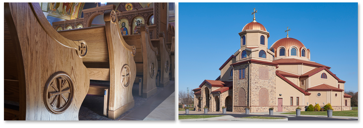 St. Sophia Greek Orthodox Church, Horst Construction, New Holland Church Furniture, Religious Furniture, Pews, Valley Forge