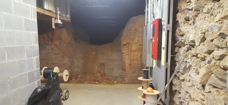 precise underground excavation at Trinity Lutheran Church