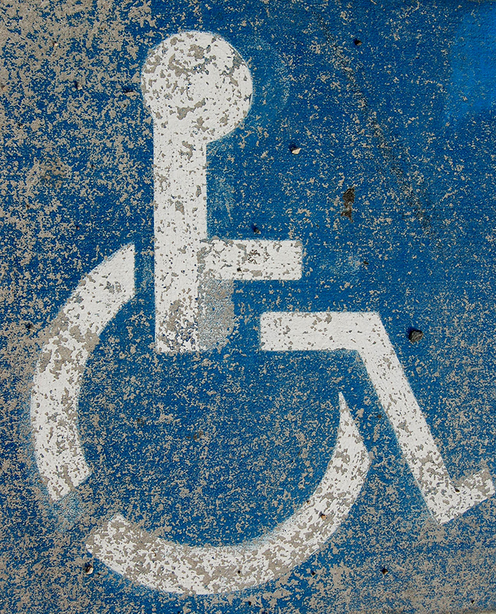 blue handicapped parking sign