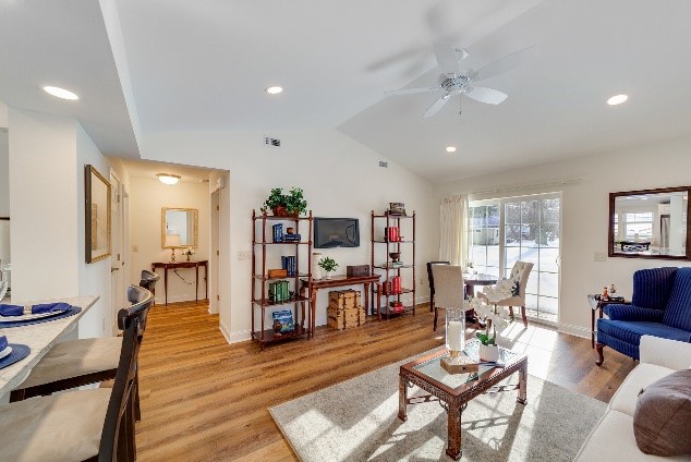 staged senior living living room