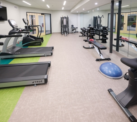 new office building fitness zone