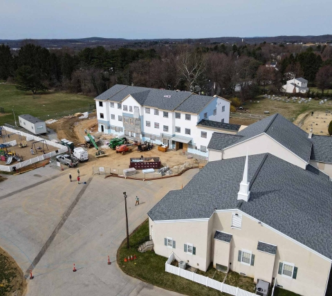 christian school addition in construction