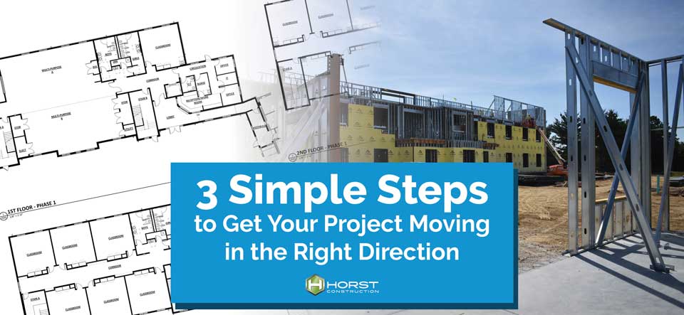 3 steps to successful construction project planning graphic