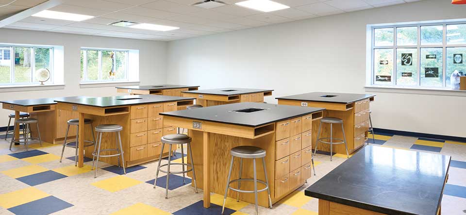 private school science classroom