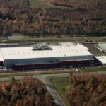 Exterior view of Gamesa Energy USA's Fiberblade Wind Turbine Manufacturing Facility in Ebensburg, PA, constructed by Horst Construction.​